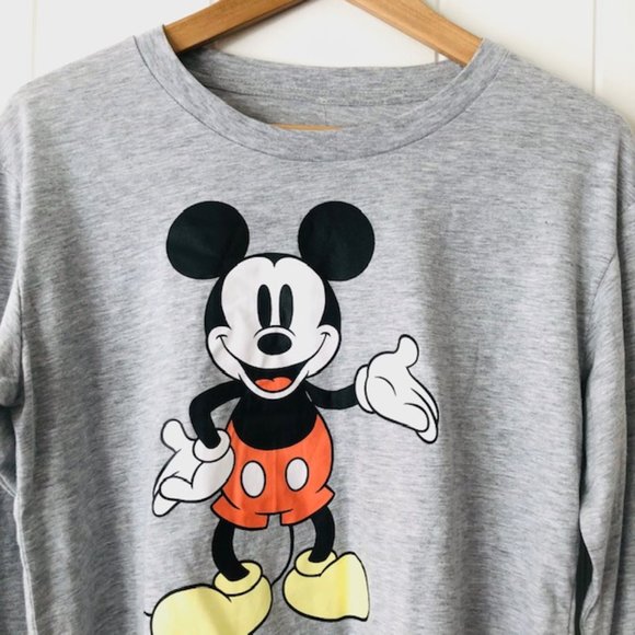 Disney Cropped Mickey Mouse Graphic T-Shirt X-Small - Picture 7 of 9